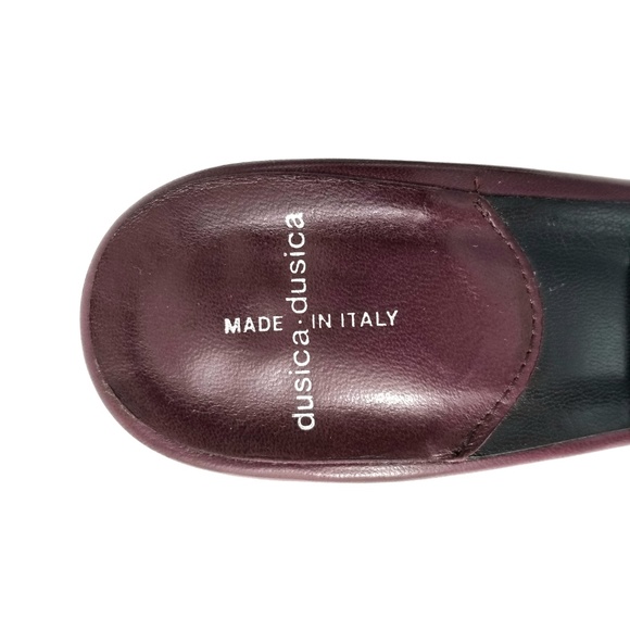 Dusica Dusica Wine Pumps Square Toe Shoes Italian - Picture 7 of 8